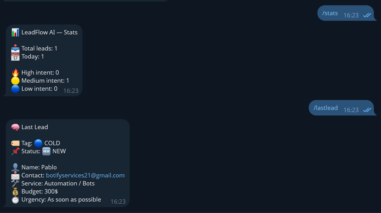 LeadFlow screenshot 2