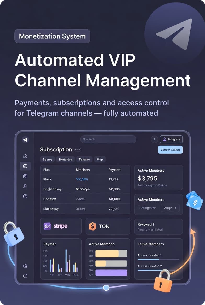 VIP Channel Manager PRO dashboard
